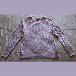 BABY PINK CABLE KNIT SWEATER